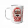 We Wish You Ah! Merry Christmas Brown Santa Mug | Christmas Coffee Cup