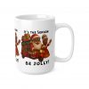 It's The Season Be Jolly Santa and Elf Mug | Ceramic Coffee Cup