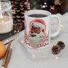 Smiling Brown Santa Claus Merry Christmas Mug | Ceramic Coffee Cup