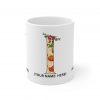 Personalized African Christmas Initial Mug Custom Name AtoZ Afro Holiday Coffee Cup Black Santa Mug Cultural Xmas Gift