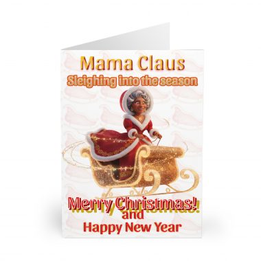 18143985191049362714_2048.jpeg Mama Claus Sleighing Into the Season 5 pack Greeting Cards