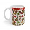 Santa Palm Tree Pattern Ceramic Mug | Christmas Coffee Cup