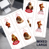 20 Brown Santa Printable Christmas Gift Tags – Single Sheet PDF – Digital Product