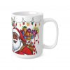 Merry Christmas Brown Santa Mug | Ceramic Coffee Cup 11oz 15oz