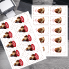 24 Brown Santa Printable Christmas Gift Tags – Single Sheet PDF – Digital Product