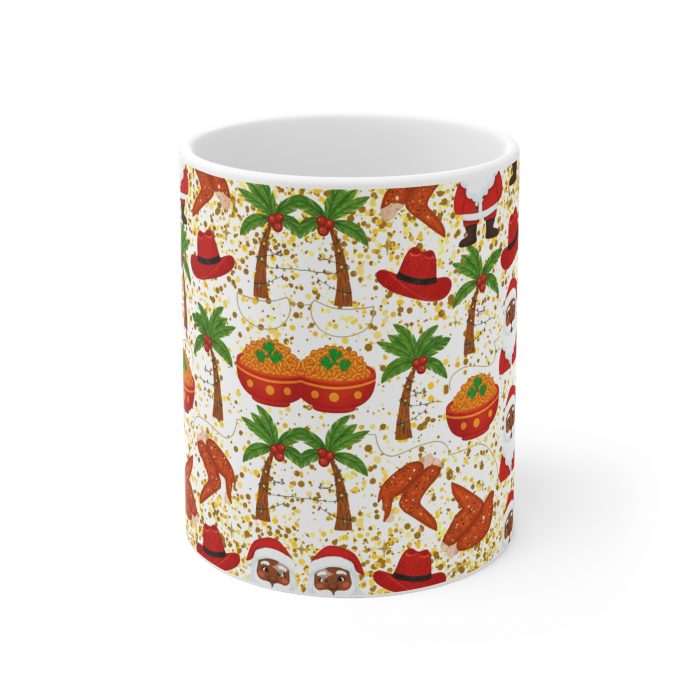 Santa with Palm Trees Mug | Tropical Christmas Coffee Cup