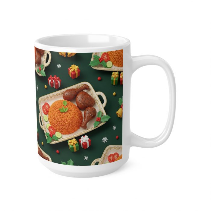 Proper African Home Christmas Roast Dinner Mug | Holiday Turkey Plate Pattern