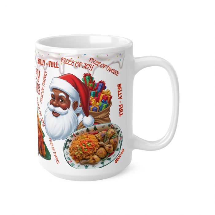 Jollofey Christmas Santa with Jollof Rice Mug | Ceramic Coffee Cup