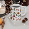 Classic African kid Christmas memory Holiday Emoji Pattern Mug | Ceramic Coffee Cup