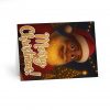 Merry Christmas Glowing Black Santa Greeting Card