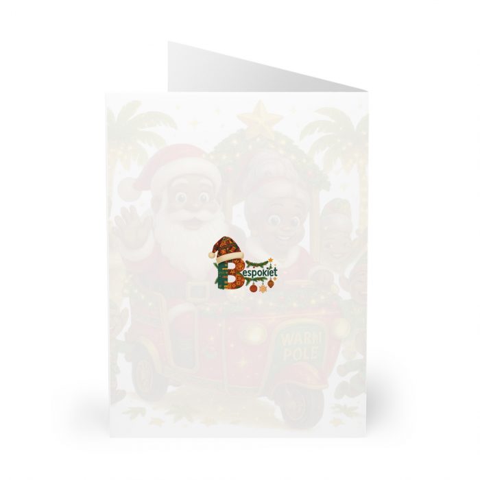Warm Wishes Black Santa Holiday Greeting Cards (5 Pack)