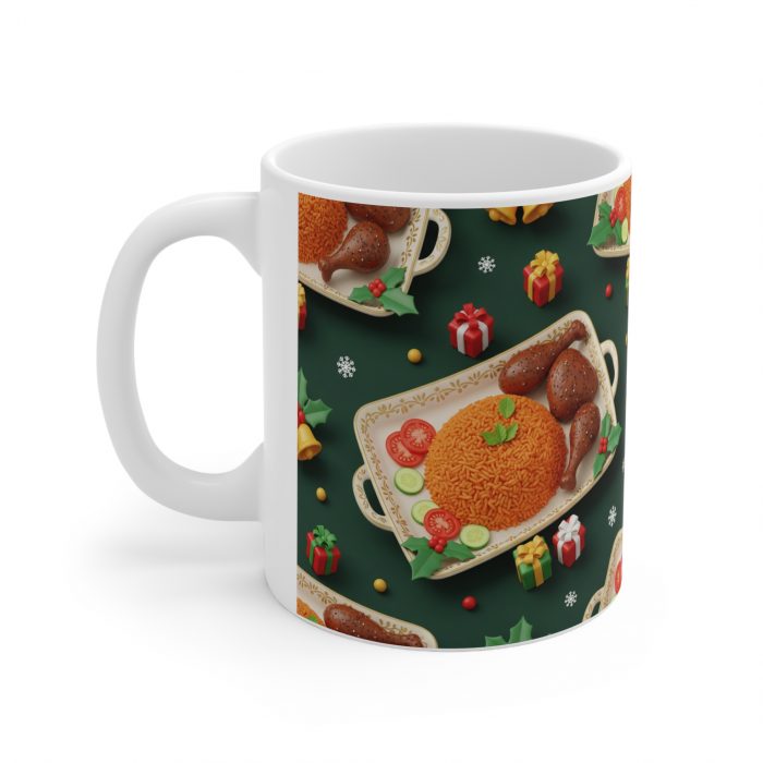 Proper African Home Christmas Roast Dinner Mug | Holiday Turkey Plate Pattern