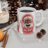 We Wish You Ah! Merry Christmas Brown Santa Mug | Christmas Coffee Cup