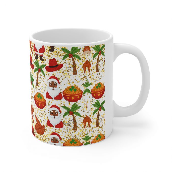 Santa with Palm Trees Mug | Tropical Christmas Coffee Cup