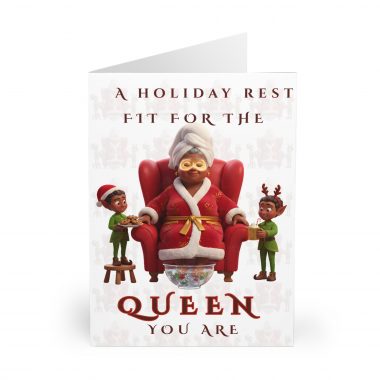 5541618818009321041_2048.jpeg Holiday Queen illustration Greeting Cards, 5 Pack | Funny Christmas card set
