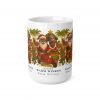 Black Santa Family Christmas Mug | Sending Warm Wishes Holiday Coffee Cup