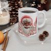 Smiling Brown Santa Claus Merry Christmas Mug | Ceramic Coffee Cup 11oz 15oz