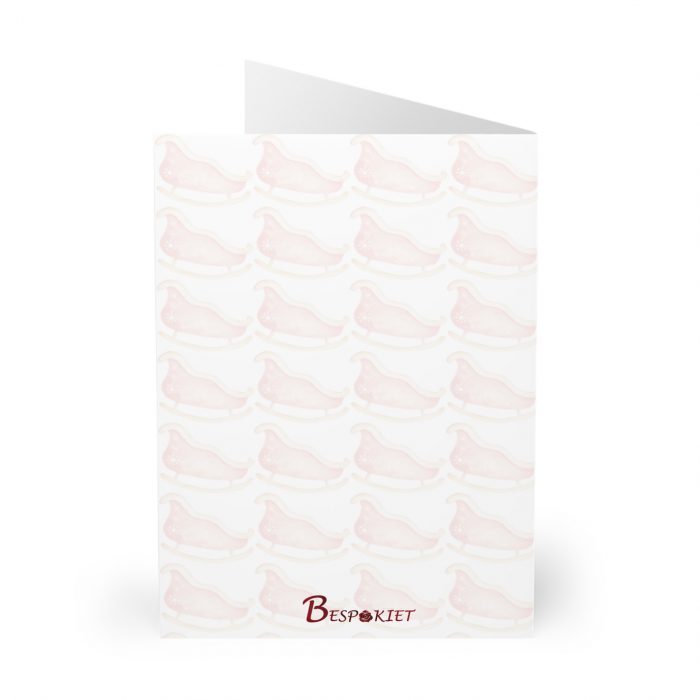 Mama Claus Sleigh Illustration Greeting Cards (5 Pack) | Christmas Holiday Cards