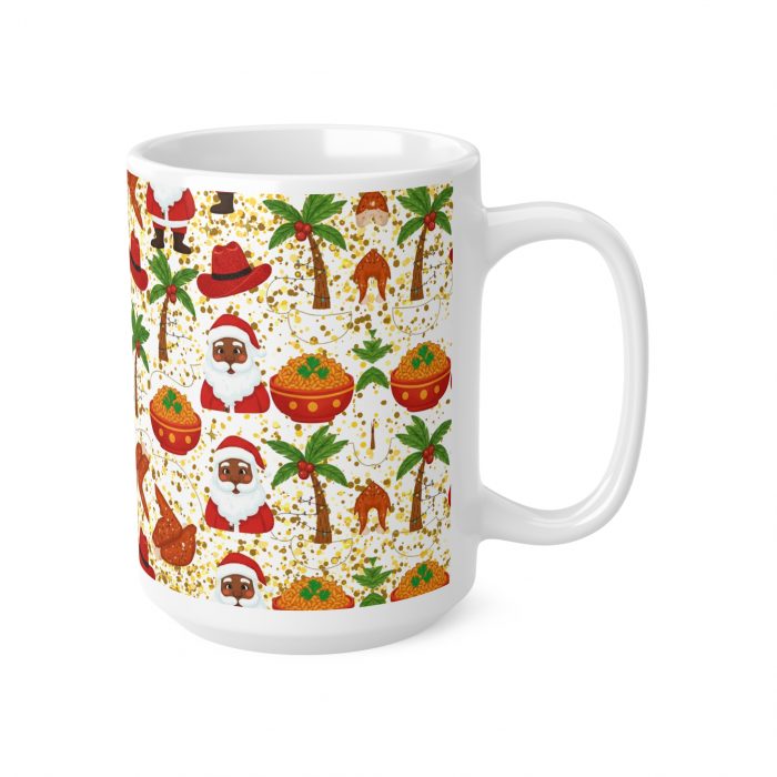 Santa with Palm Trees Mug | Tropical Christmas Coffee Cup