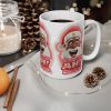 We Wish You Ah! Merry Christmas Brown Santa Mug | Christmas Coffee Cup