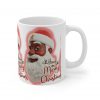 Smiling Brown Santa Claus Merry Christmas Mug | Ceramic Coffee Cup