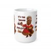Jolly Brown Mrs Claus sharing festive cheer Christmas mug | Ceramic Coffee Cup 11oz 15oz