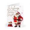 Wishing You a Very Merry Christmas Santa Greeting Card | Holiday Cards (5 Pack)