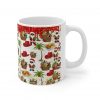 Santa Palm Tree Pattern Ceramic Mug | Christmas Coffee Cup
