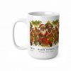 Black Santa Family Christmas Mug | Sending Warm Wishes Holiday Coffee Cup