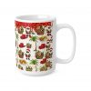 Santa Palm Tree Pattern Ceramic Mug | Christmas Coffee Cup