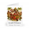Warm Wishes Black Santa Holiday Greeting Cards (5 Pack)