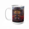 African Brown Santa Claus Street Christmas Scene Mug | Ceramic Coffee Cup