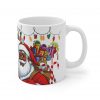 Merry Christmas Brown Santa Mug | Ceramic Coffee Cup 11oz 15oz