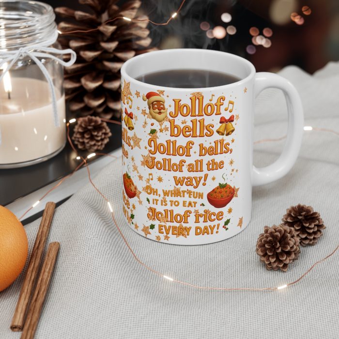 9420318524255717947_2048.jpeg Jollof Bells Christmas Jollof Rice Mug | Ceramic Coffee Cup 11oz 15oz