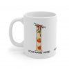 Personalized African Christmas Initial Mug Custom Name AtoZ Afro Holiday Coffee Cup Black Santa Mug Cultural Xmas Gift