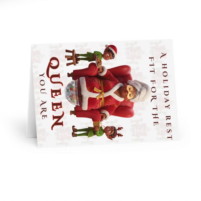 9881772978683242173_2048.jpeg Holiday Queen illustration Greeting Cards, 5 Pack | Funny Christmas card set