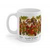 Black Santa Family Christmas Mug | Sending Warm Wishes Holiday Coffee Cup