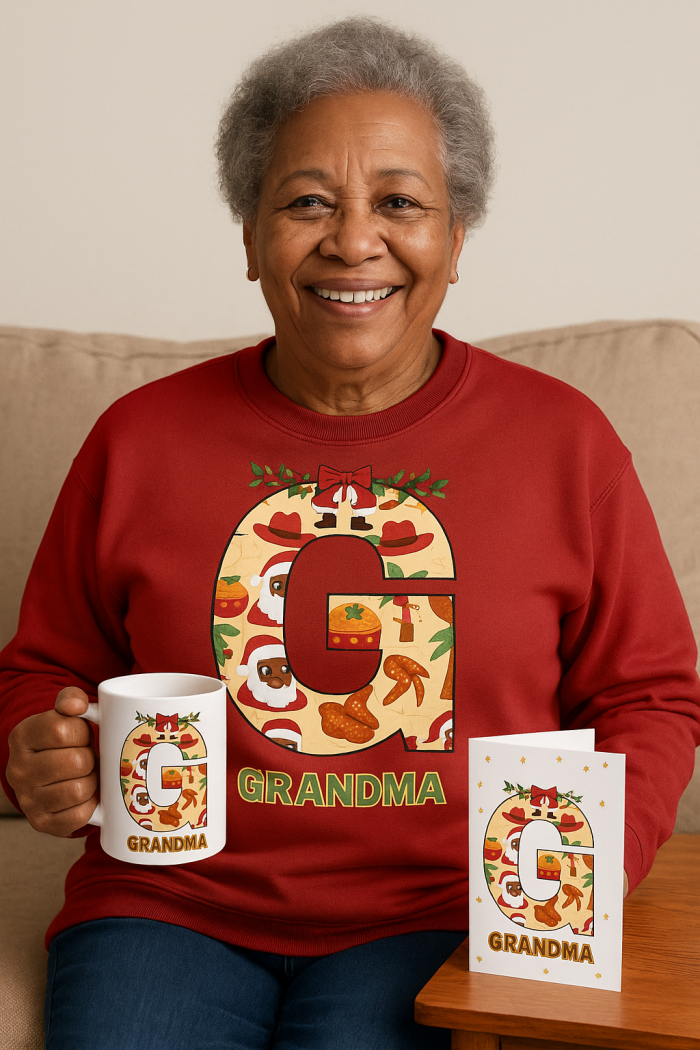 Personalized African Christmas Alphabet Greeting Card (A–Z)