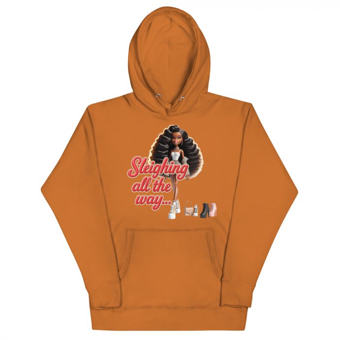 Cotton Sleighing all the way Detty December Slay Queen Christmas Unisex Premium Pullover Unisex Hoodie Pocket Womenswear