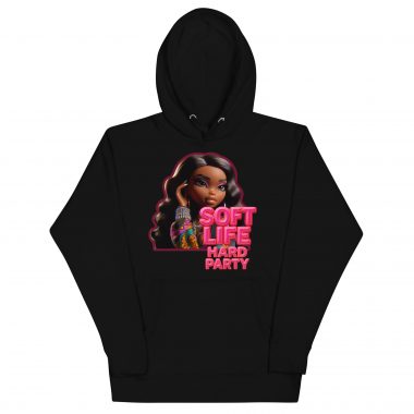 cotton-heritage-m2580-i-unisex-premium-pullover-hoodie-black-front-6917a63e090cf.jpg Cotton Pink soft life Detty December Slay Queen Christmas Unisex Premium Pullover Unisex Hoodie Pocket Womenswear
