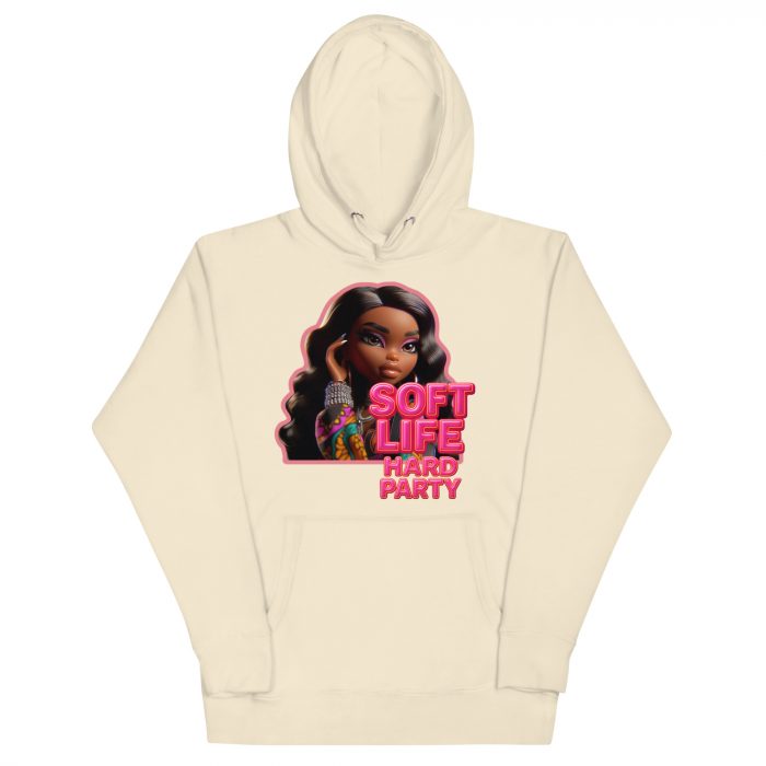 cotton-heritage-m2580-i-unisex-premium-pullover-hoodie-bone-front-6917a63e0a7e6.jpg Cotton Pink soft life Detty December Slay Queen Christmas Unisex Premium Pullover Unisex Hoodie Pocket Womenswear