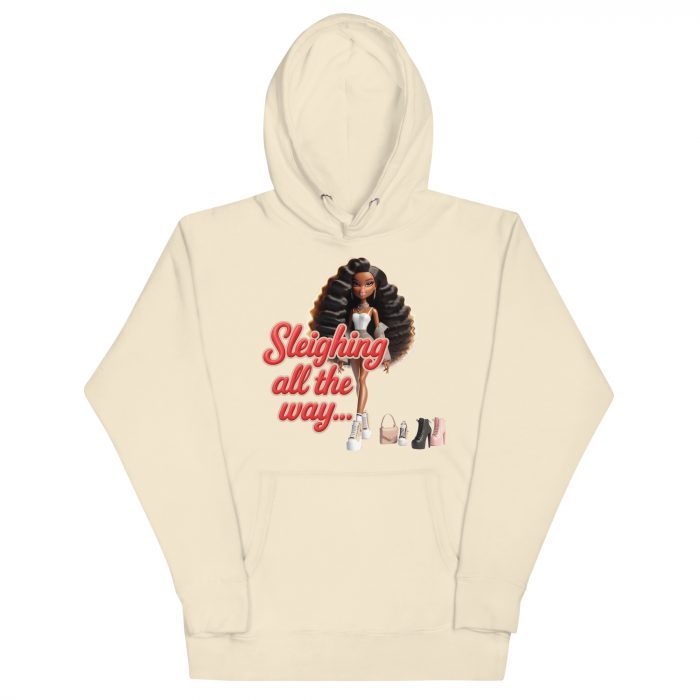 Cotton Sleighing all the way Detty December Slay Queen Christmas Unisex Premium Pullover Unisex Hoodie Pocket Womenswear