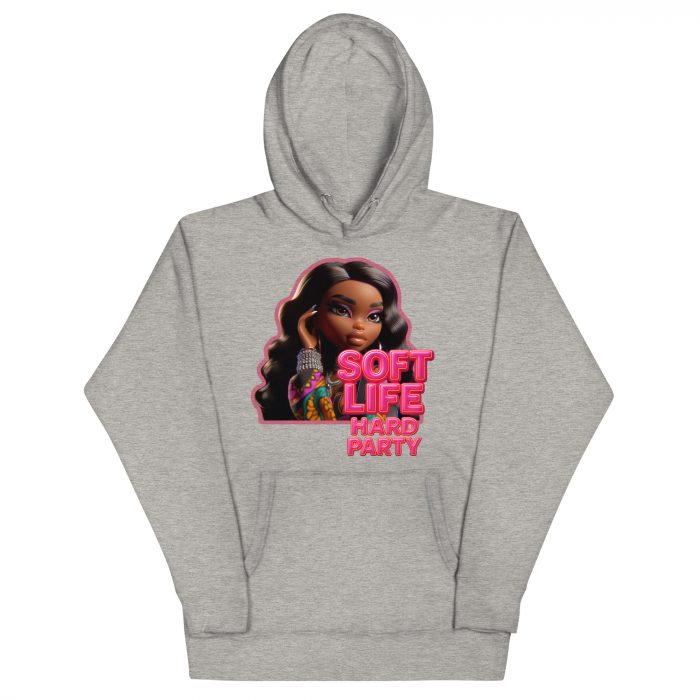 cotton-heritage-m2580-i-unisex-premium-pullover-hoodie-carbon-grey-front-6917a63e09b22.jpg Cotton Pink soft life Detty December Slay Queen Christmas Unisex Premium Pullover Unisex Hoodie Pocket Womenswear