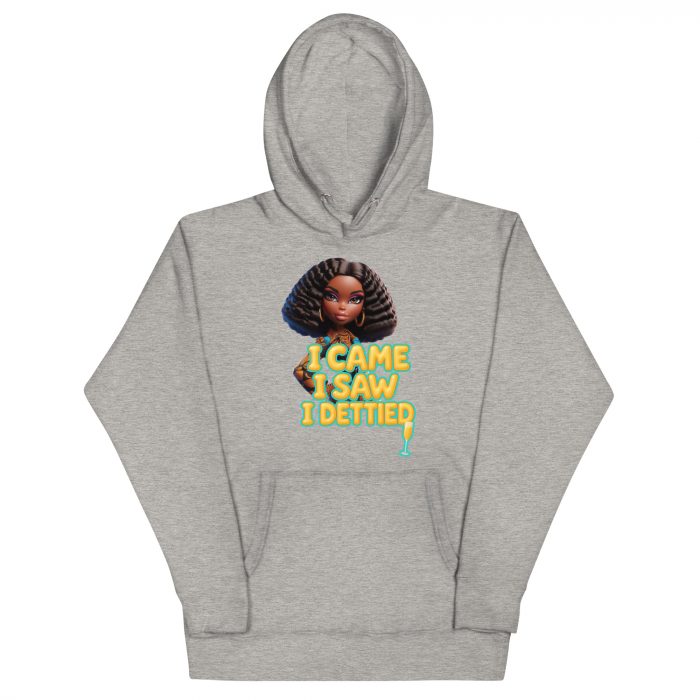 cotton-heritage-m2580-i-unisex-premium-pullover-hoodie-carbon-grey-front-6917a63e0a0c4.jpg Cotton came saw dettied Detty December Slay Queen Christmas Unisex Premium Pullover Unisex Hoodie Pocket Smooth