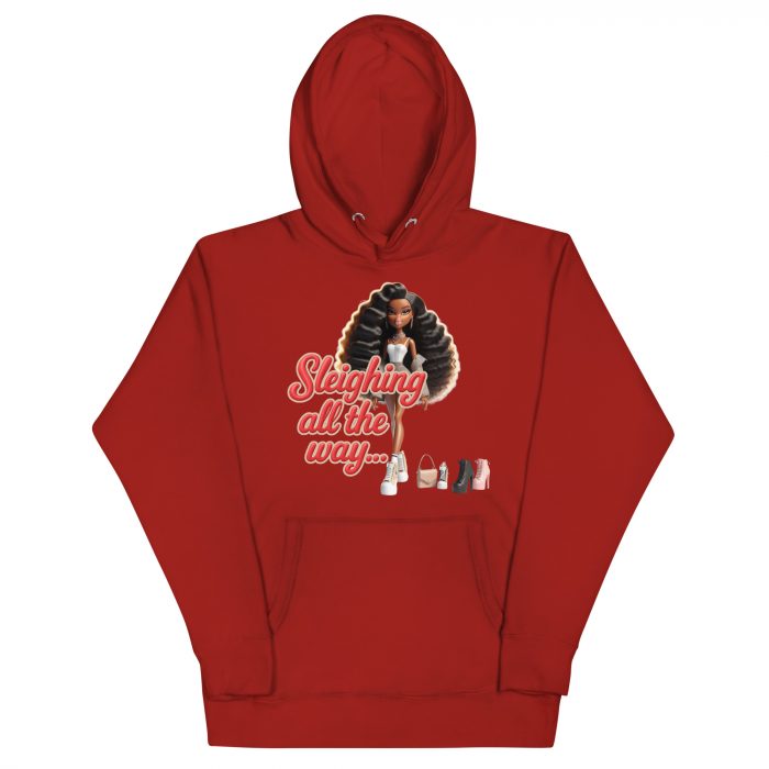 Cotton Sleighing all the way Detty December Slay Queen Christmas Unisex Premium Pullover Unisex Hoodie Pocket Womenswear