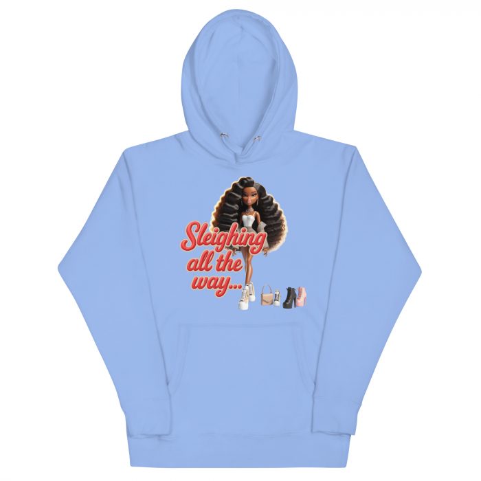 Cotton Sleighing all the way Detty December Slay Queen Christmas Unisex Premium Pullover Unisex Hoodie Pocket Womenswear