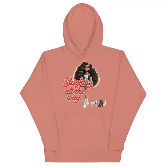 Cotton Sleighing all the way Detty December Slay Queen Christmas Unisex Premium Pullover Unisex Hoodie Pocket Womenswear
