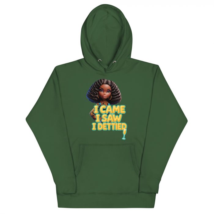 cotton-heritage-m2580-i-unisex-premium-pullover-hoodie-forest-green-front-6917a63e0a66a.jpg Cotton came saw dettied Detty December Slay Queen Christmas Unisex Premium Pullover Unisex Hoodie Pocket Smooth