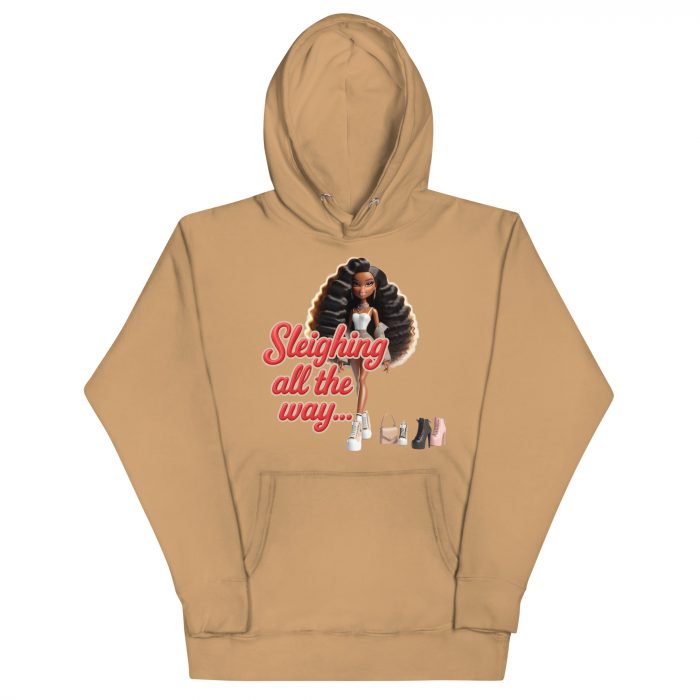 Cotton Sleighing all the way Detty December Slay Queen Christmas Unisex Premium Pullover Unisex Hoodie Pocket Womenswear