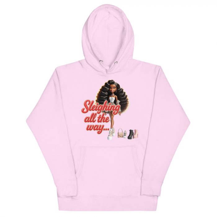 Cotton Sleighing all the way Detty December Slay Queen Christmas Unisex Premium Pullover Unisex Hoodie Pocket Womenswear